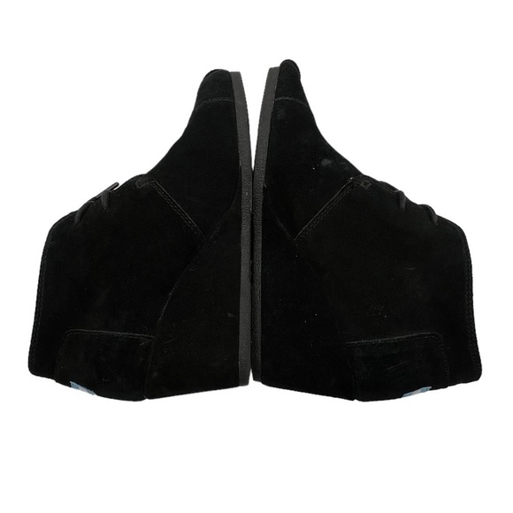 TOMS Black Suede Desert Wedge Ankle Booties Size 9 Women's - Picture 6 of 8